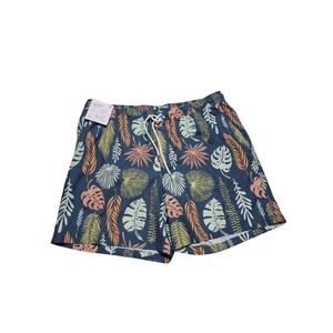 Goodfellow & Co Men's Swim Trunk‎ Quick Dry Swimsuit, Jungle Leaves Size (XL)